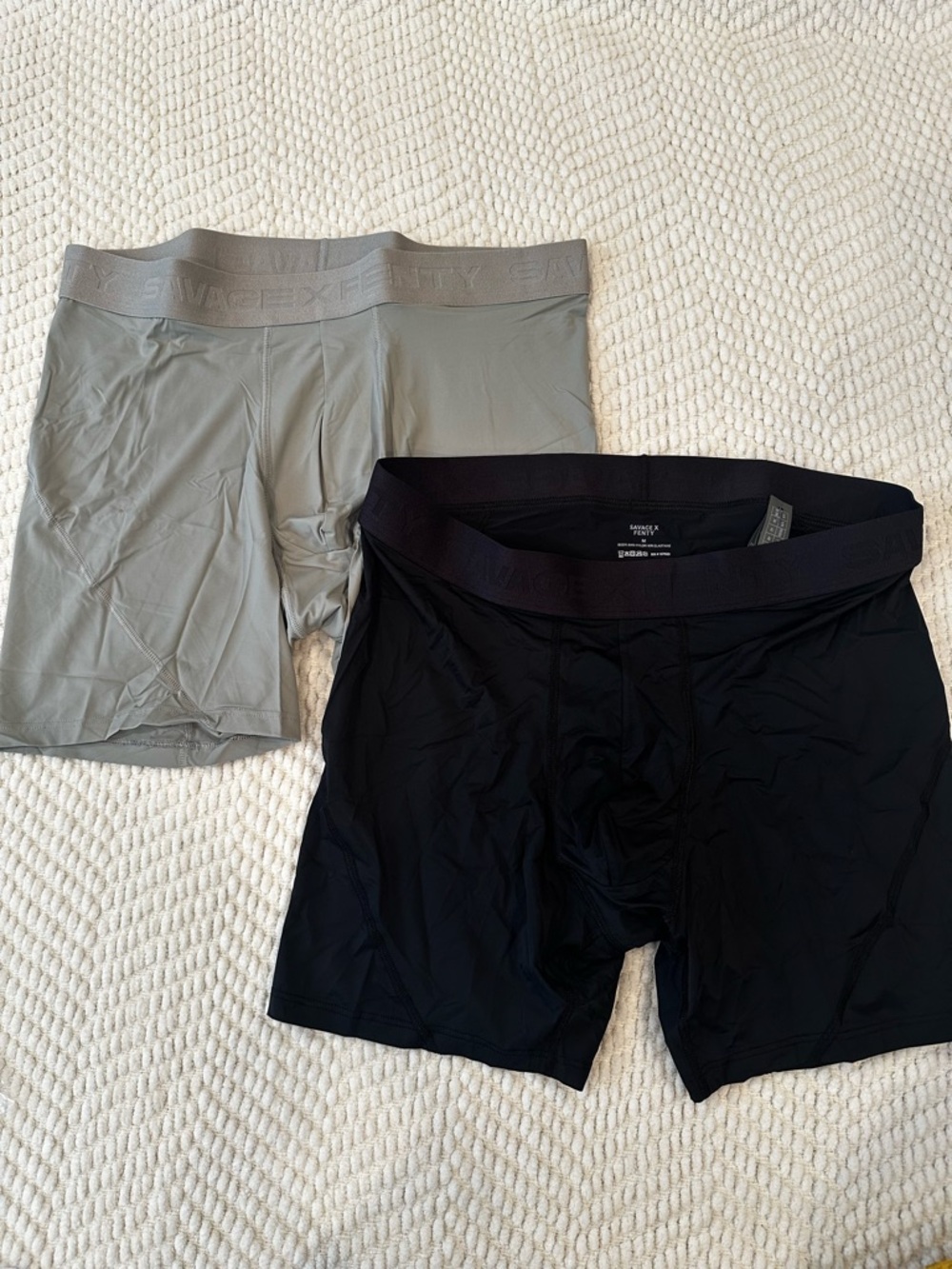Savage X Fenty Men’s Set of 2 Boxer Briefs - Black & Gray - NWT - Medium